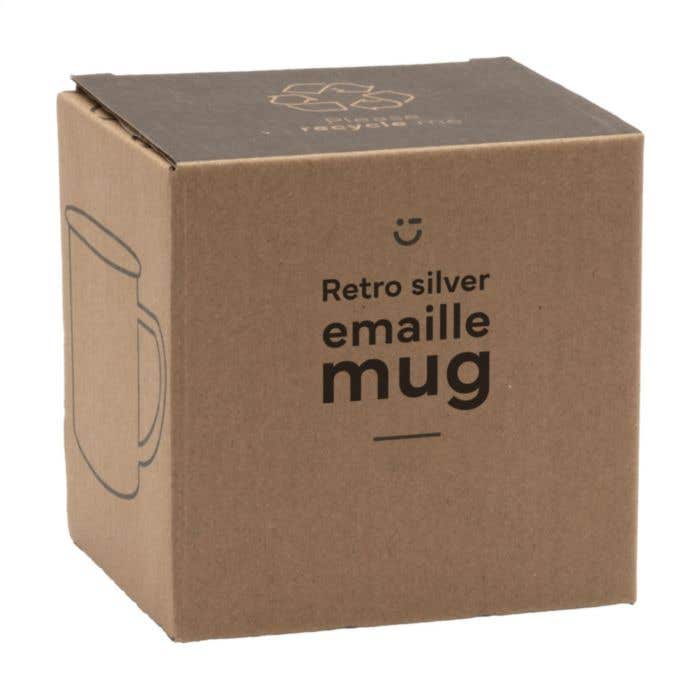 Retro Silver Mug en Émail 350 ml