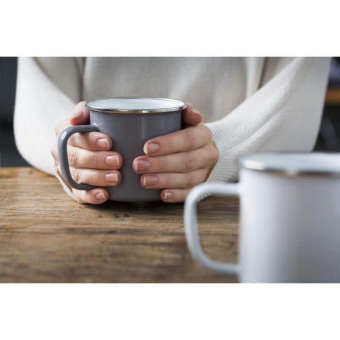 Retro Silver Mug en Émail 350 ml