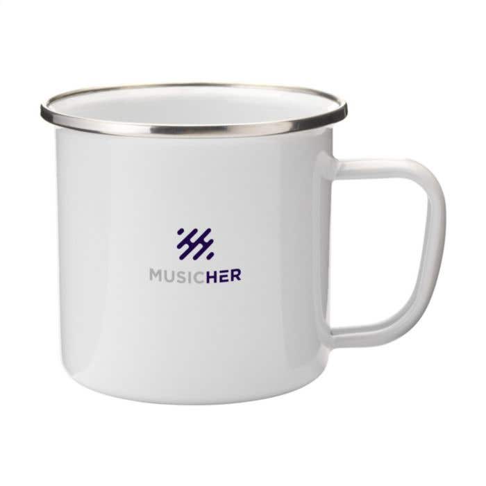 Retro Silver Mug en Émail 350 ml
