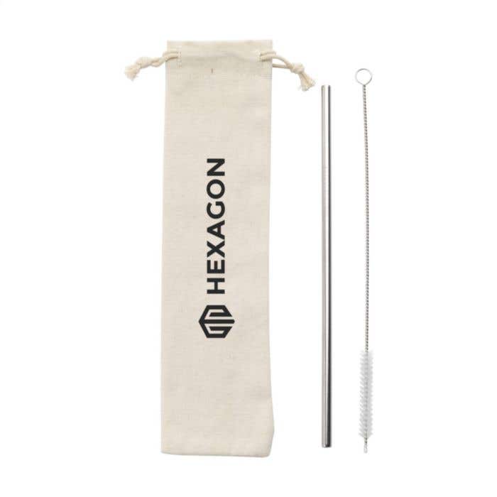 Reusable 1 piece ECO Straw Set paille acier inoxydable