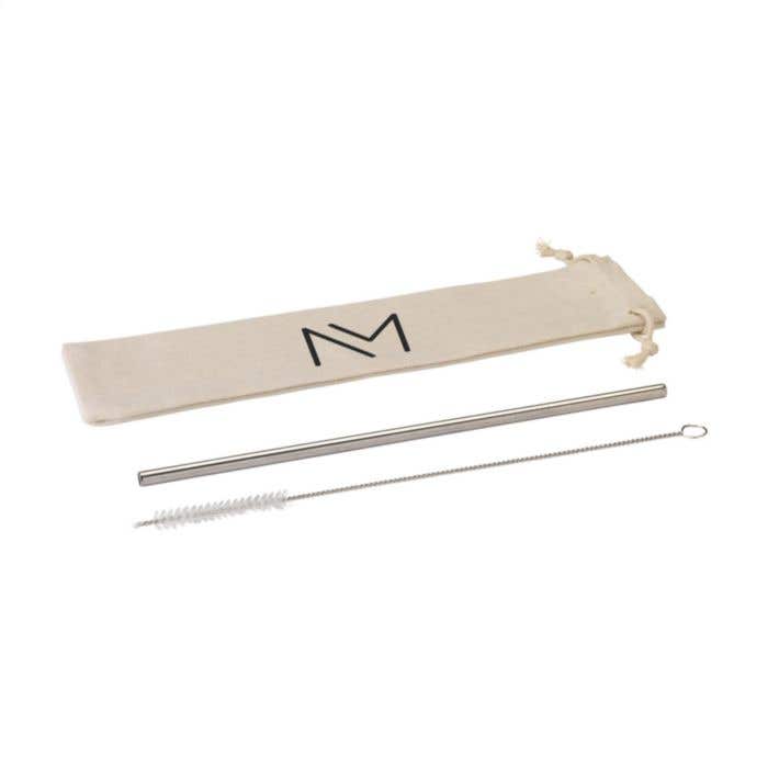 Reusable 1 piece Straw Set paille acier inoxydable