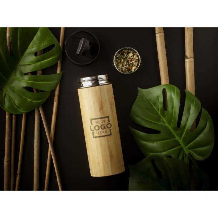 Sakura 360 ml bamboo thermo bottle/thermo cup