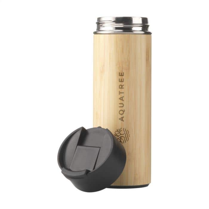 Sakura 360 ml bamboe thermosfles/thermosbeker