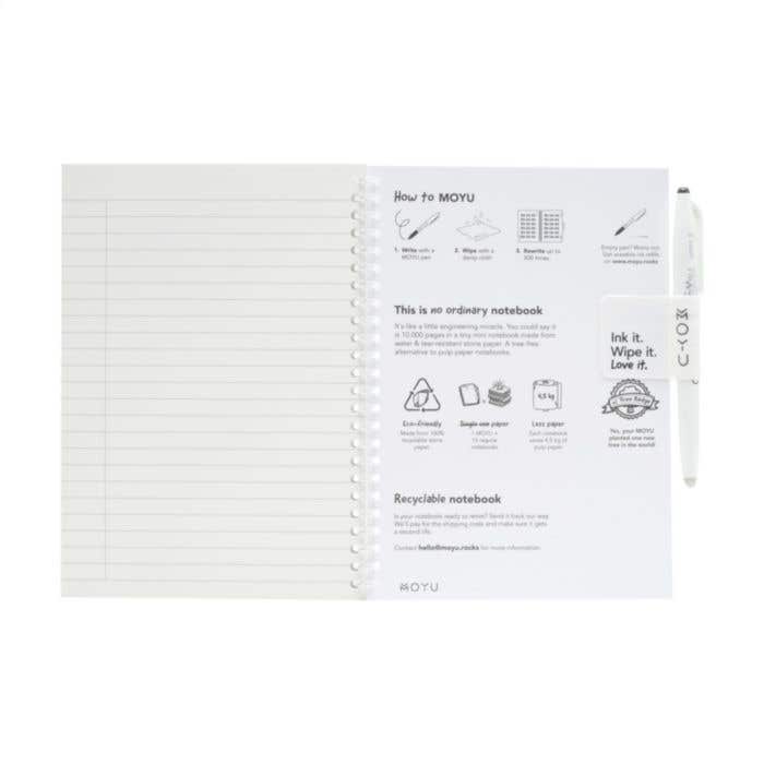 MOYU Erasable Stone Paper Notebook SoftCover 18 pages