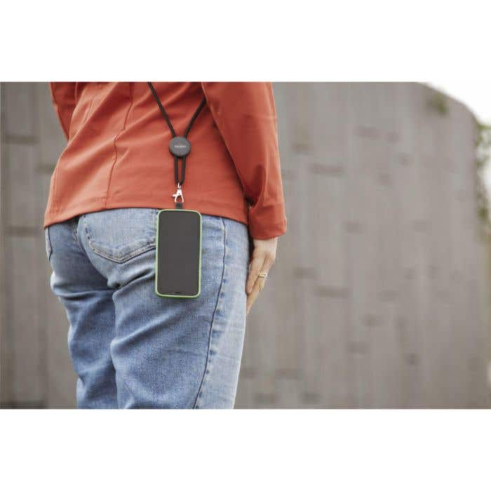 Lace Lanyard GRS RPET 0,5 cm telefoonkeycord