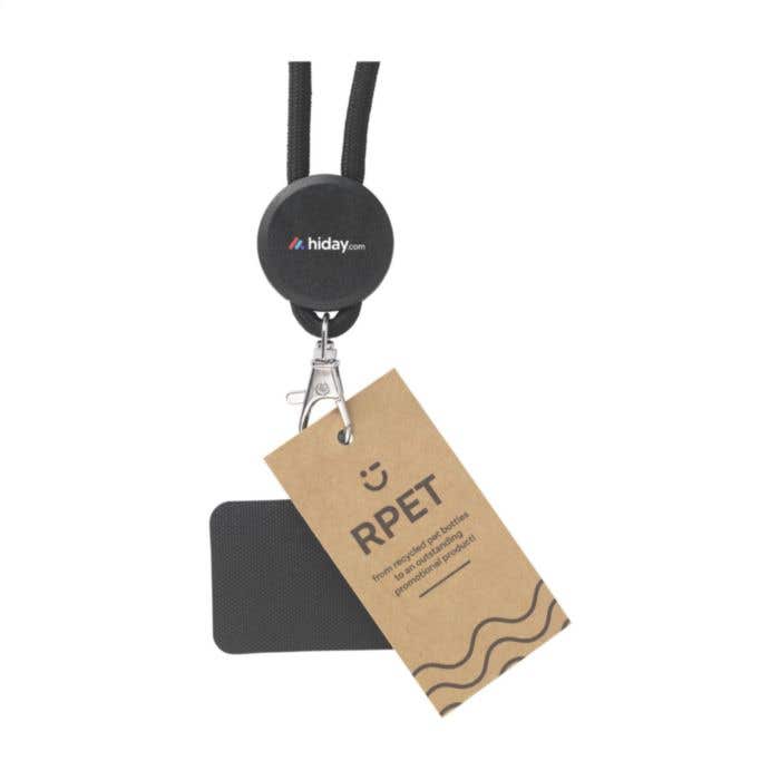 Lace Lanyard GRS RPET 0,5 cm cordelière téléphonique