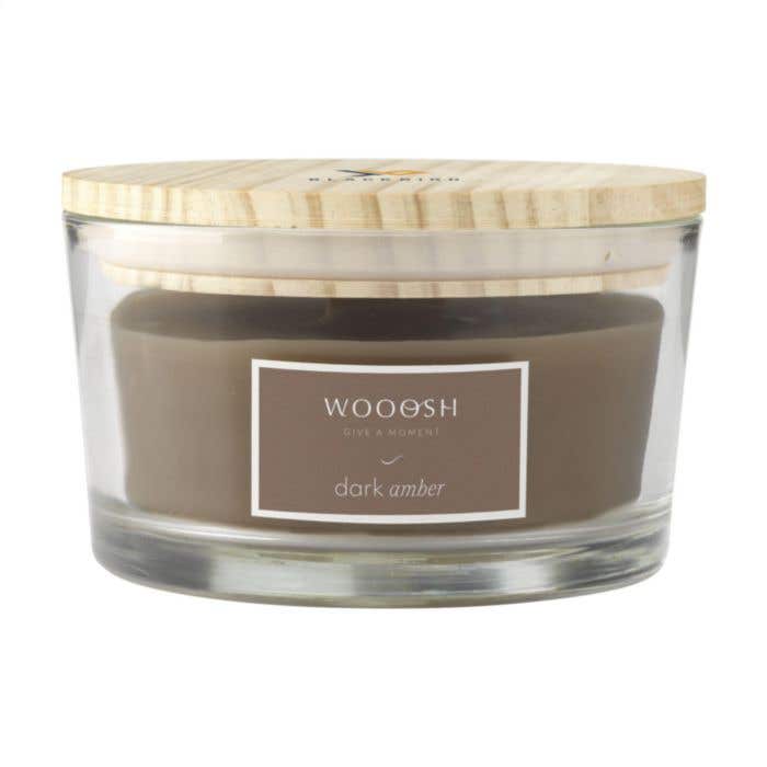 Wooosh Flame Scented Candle Dark Amber bougie parfumée