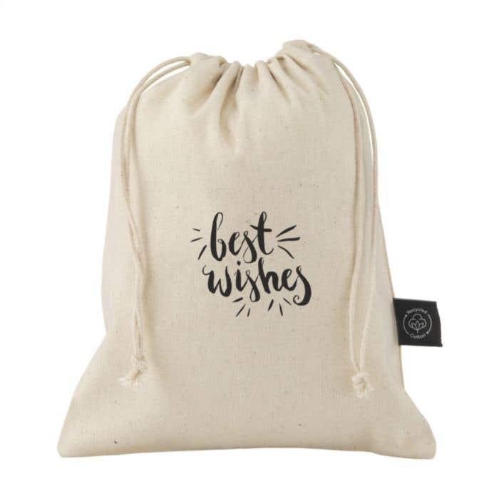 Gift Pouch Naturel GRS Recycled Cotton (150 g/m²) S