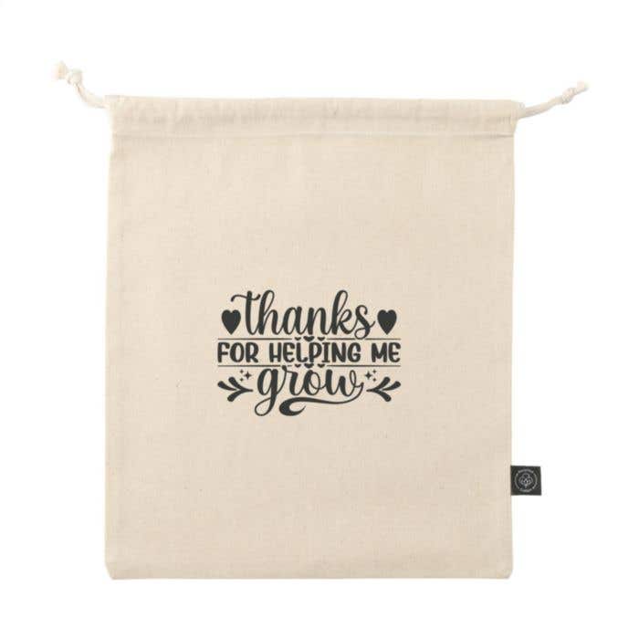 Gift Pouch Natural GRS Recycled Cotton (150 g/m²) M