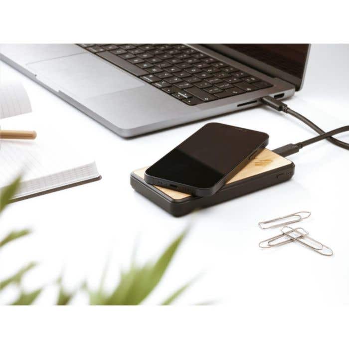 Boru Bamboo RCS Recycled ABS Powerbank Wireless Charger