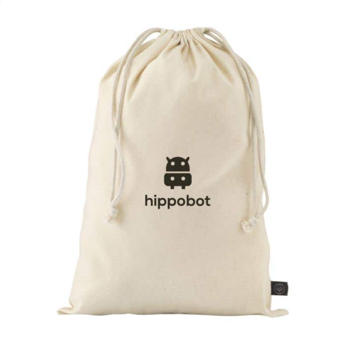 Gift Pouch Naturel GRS Recycled Cotton (150 g/m²) L