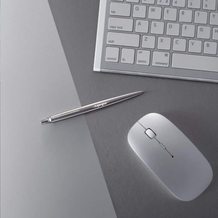 Parker Jotter Steel Ballpoint Pen - Blue Ink