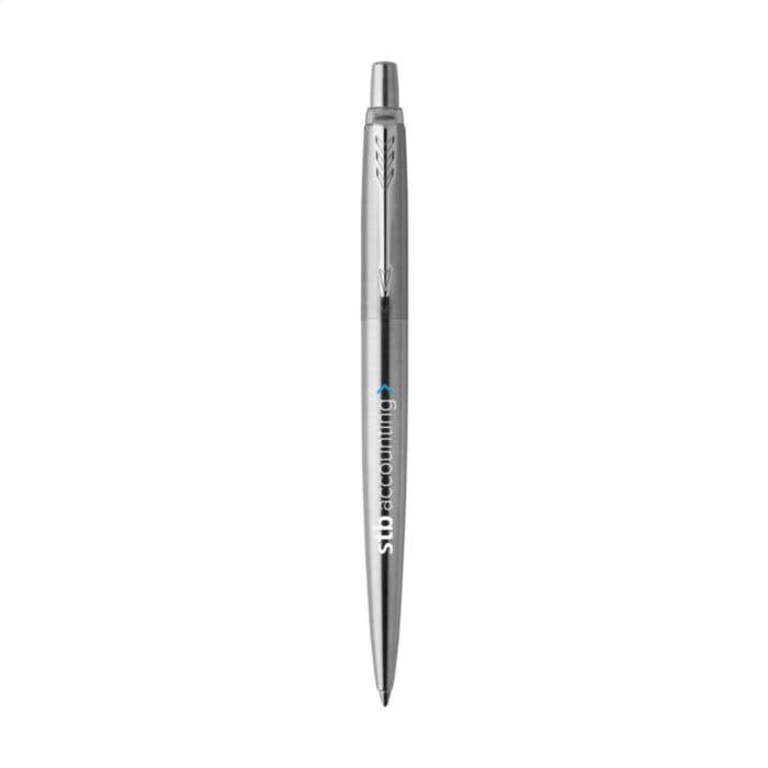 Parker Jotter Steel Ballpoint Pen - Blue Ink