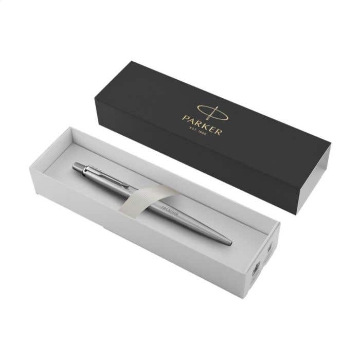 Parker Jotter Steel Ballpoint Pen - Blue Ink