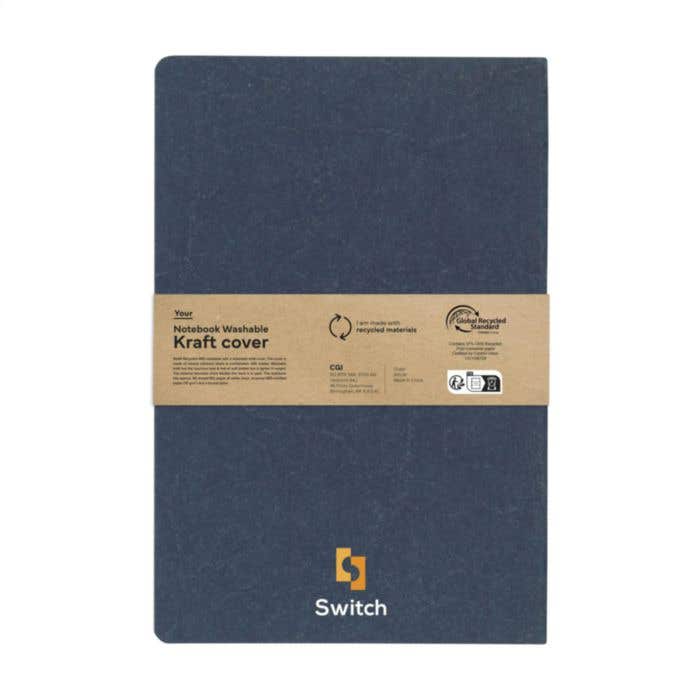 Paper Notebook GRS Washable Kraft Cover A5