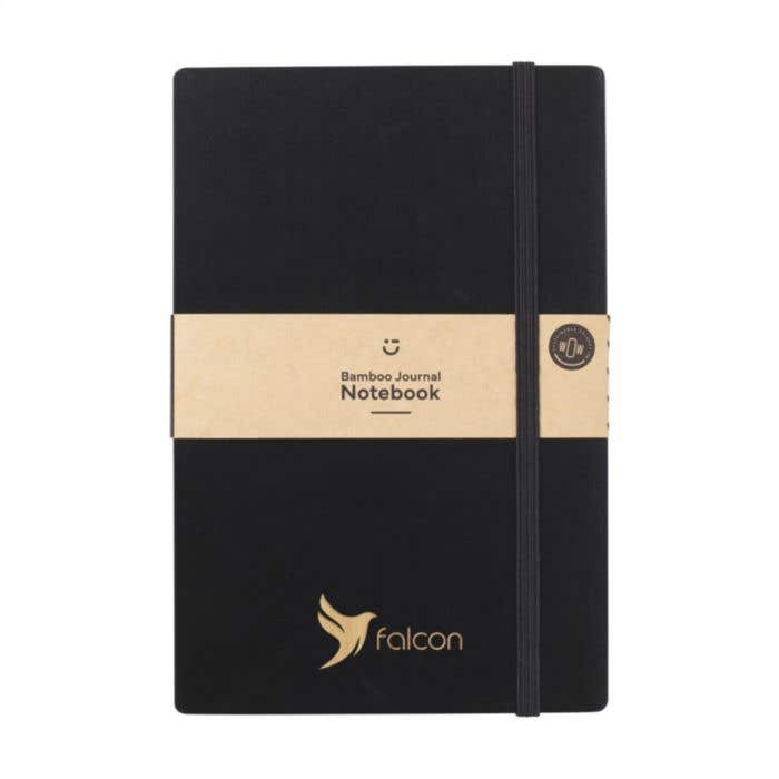 Bamboo Journal Naked Spine Paper Notebook Black A5