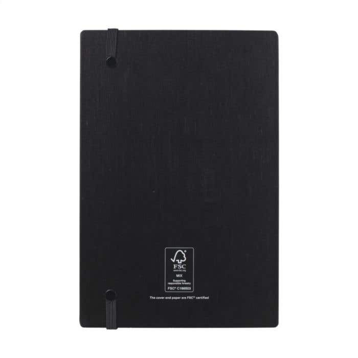 Bamboo Journal Naked Spine Paper Notebook Black A5