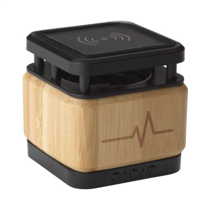 Bamboo Block Speaker avec chargeur sans fil