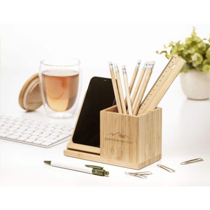 Bamboo Boss 15W support de charge/porte-stylo