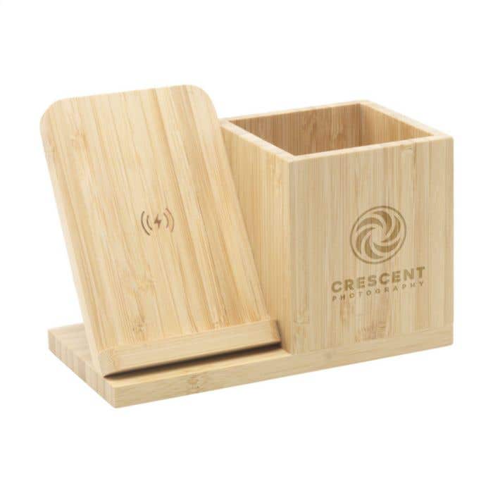 Bamboo Boss 15W support de charge/porte-stylo