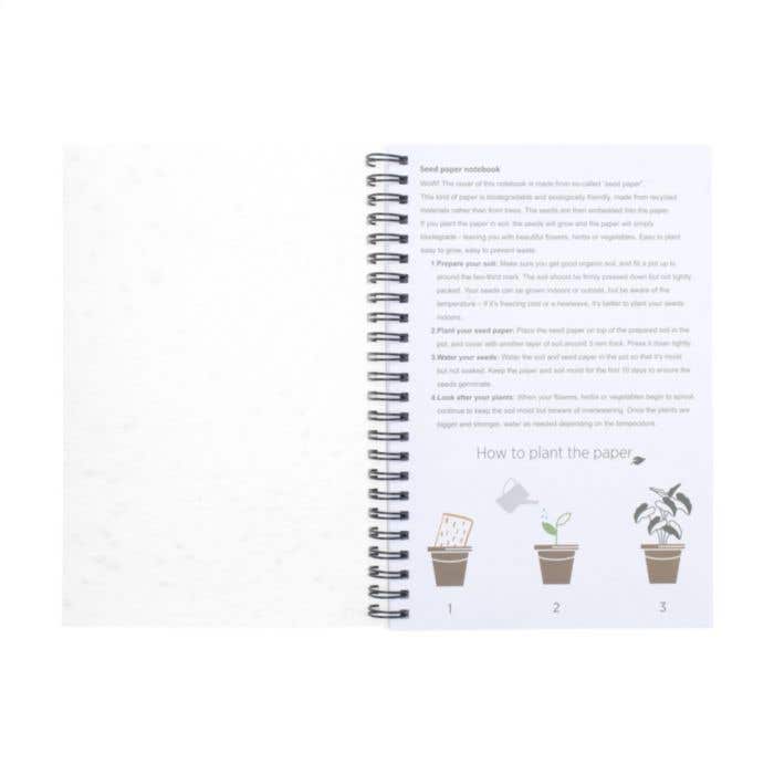 Seed Paper Notebook A5 carnet de notes
