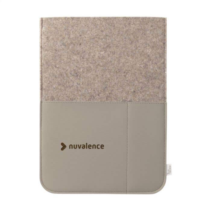 Recycled Felt & Apple Leather Laptop Sleeve 16"