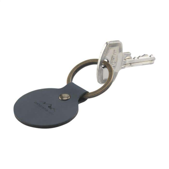 Recycled Leather Keyring Round porte-clés