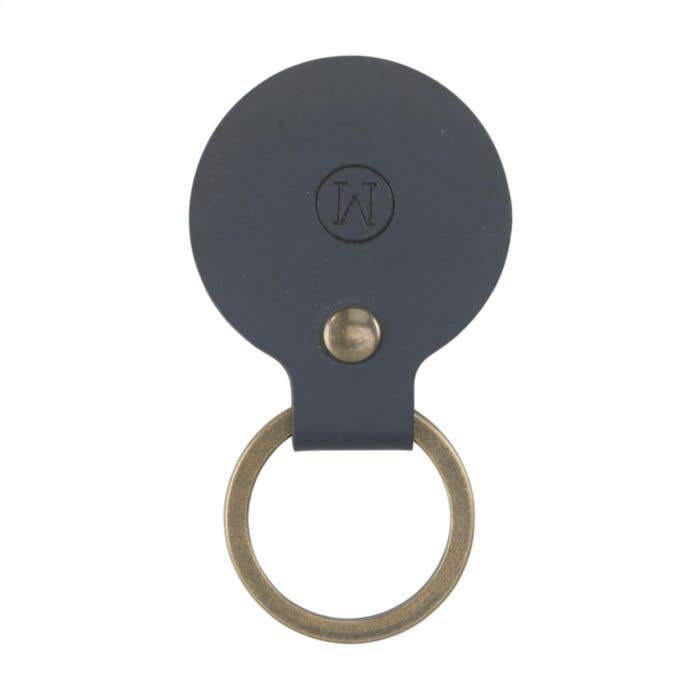 Recycled Leather Keyring Round