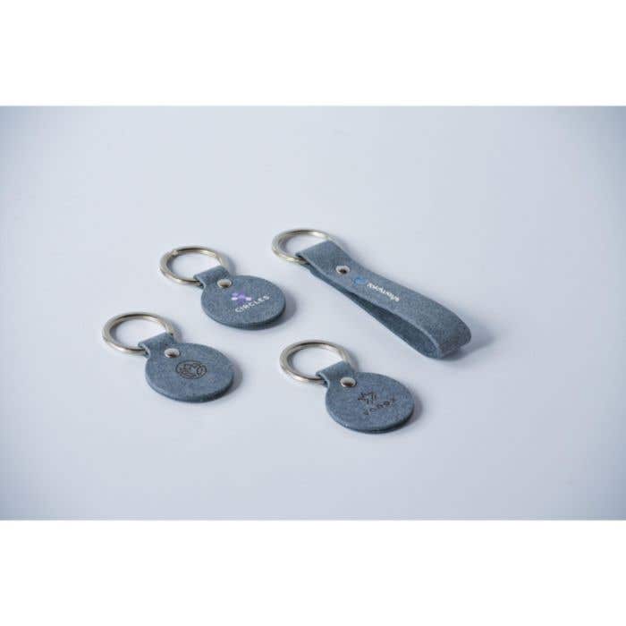 Recycled Denim Textile Keyring