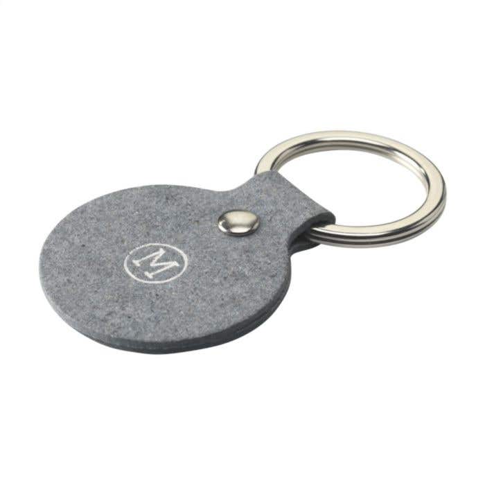 Recycled Denim Textile Keyring Round sleutelhanger