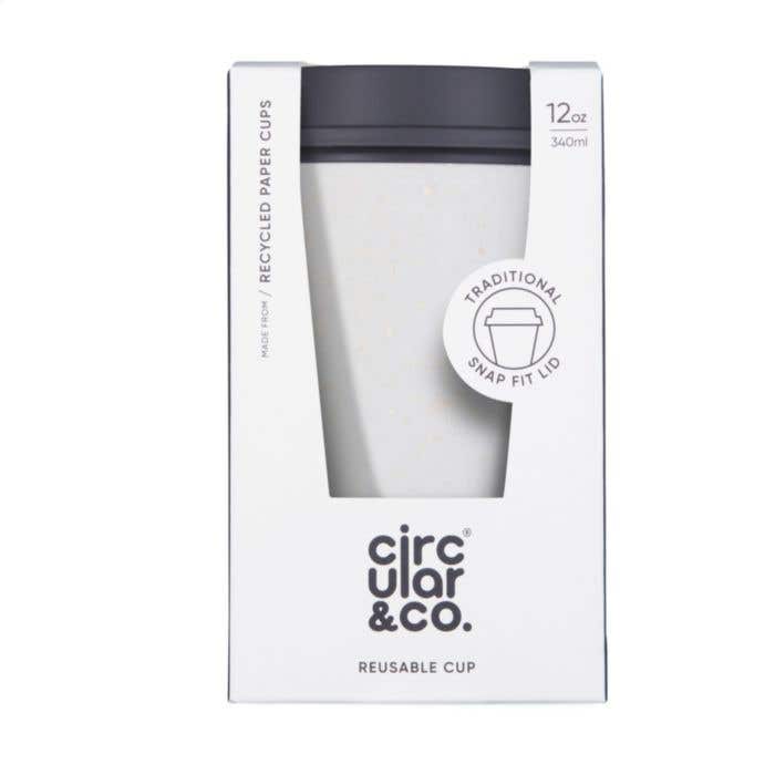 Circular&Co Recycled Now Cup Black Lid 340 ml coffee cup