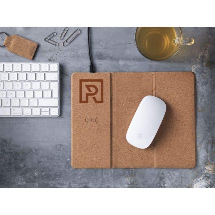 Cork Wireless Charging Mousepad tapis de souris