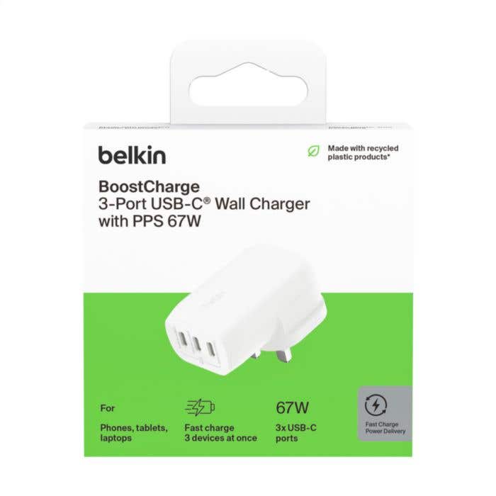 Belkin BoostCharge 3-Port Wall Charger UK