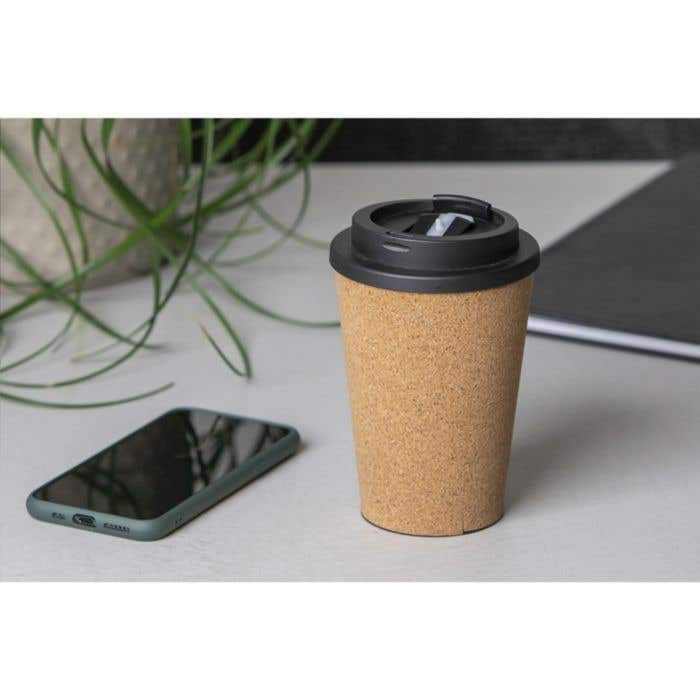 PLA Cork Cup 350 ml coffee cup