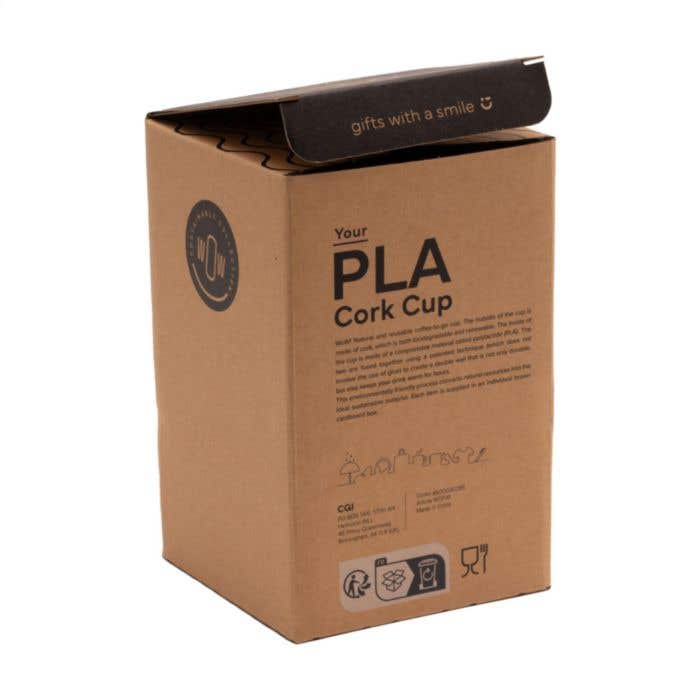 PLA Cork Cup 350 ml coffee cup