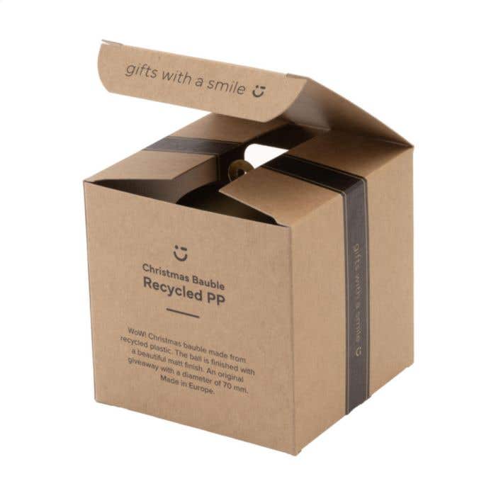 Christmas Bauble Ø 7cm Recycled PP Box - Made in Europe