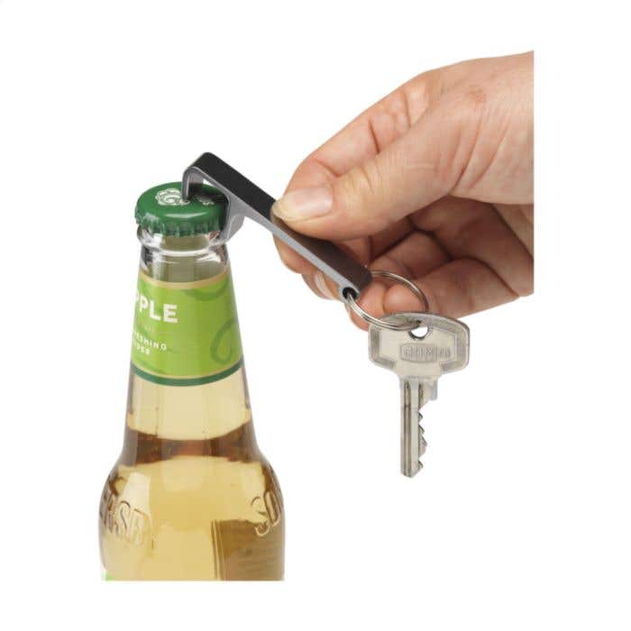 Alu Opener Phone Stand GRS Recycled keyring