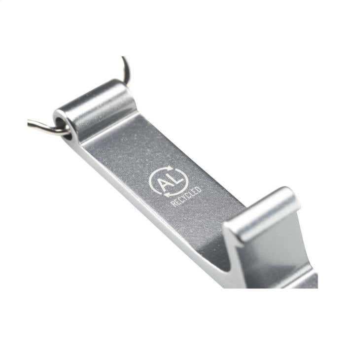 Alu Opener Phone Stand GRS Recycled keyring