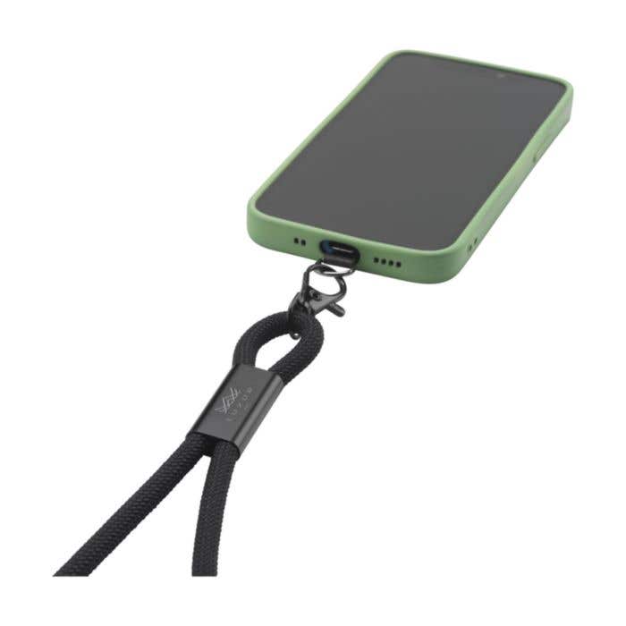 Lanyard 2-in-1 GRS RPET Load & Sync USB Cable