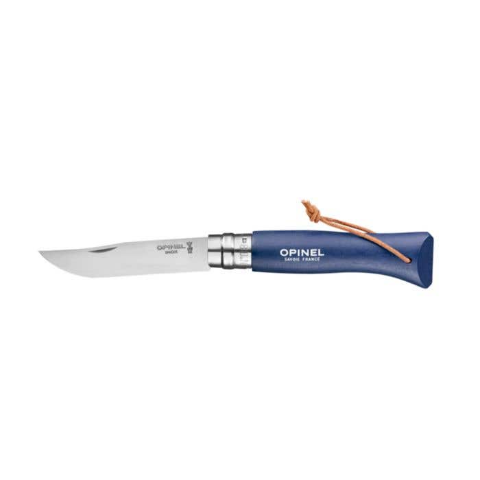 Opinel Colorama No 08 zakmes in een  riemetui