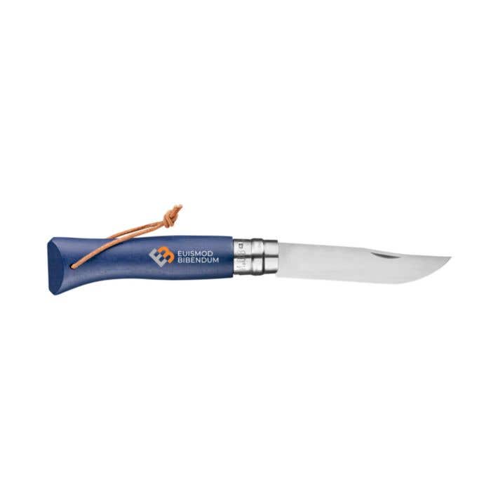 Opinel Colorama No 08 zakmes in een  riemetui