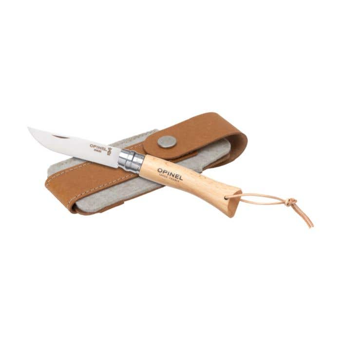 Opinel Inox No 07 pocket knife a belt pouch