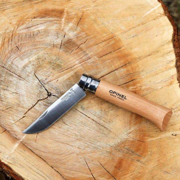 Opinel Inox No 08 couteau de poche en étui à couteau
