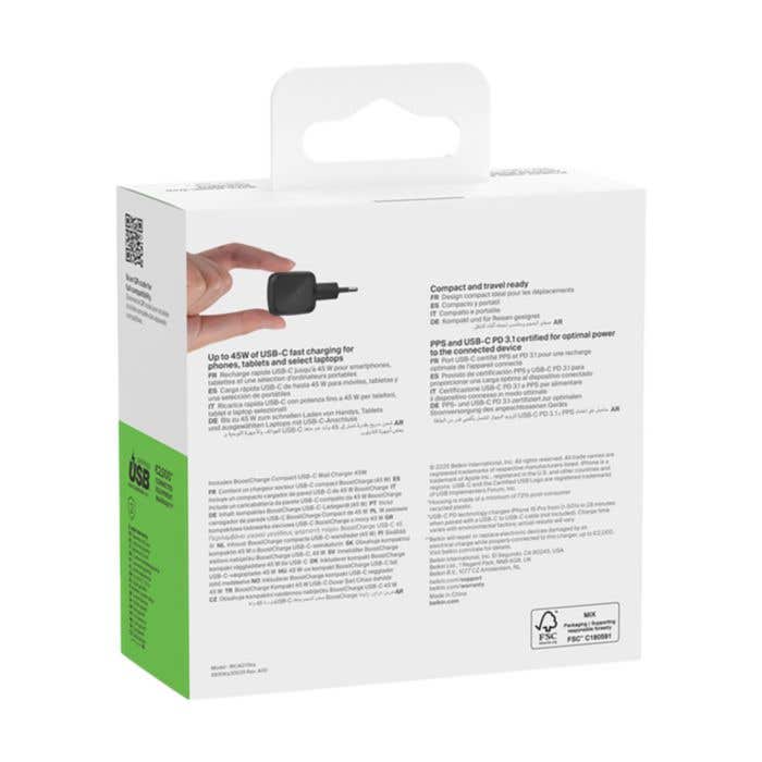 Belkin 45W USB PD Wall Chargeur avec PPS