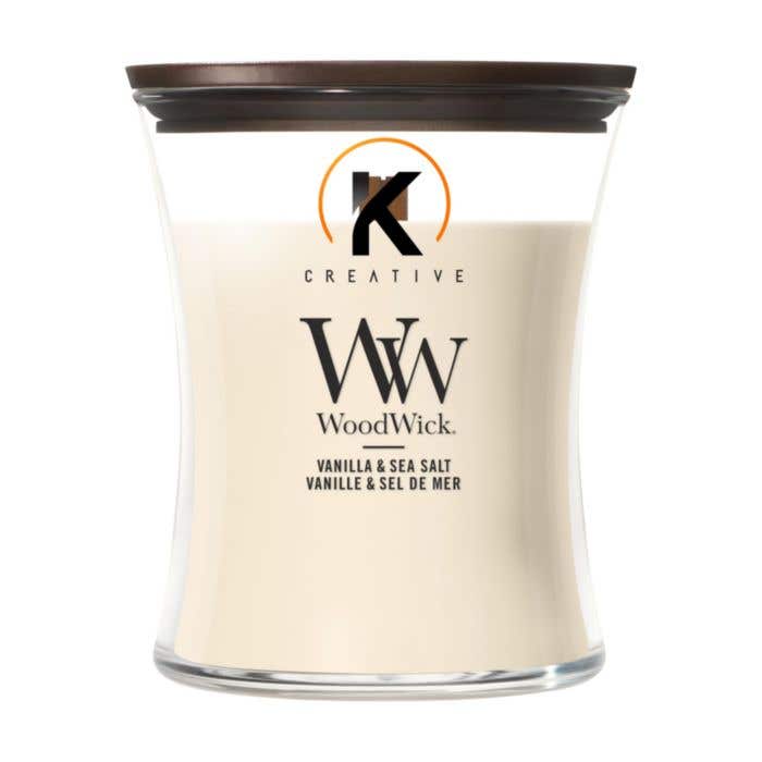 WoodWick Vanilla & Sea Salt Medium Candle