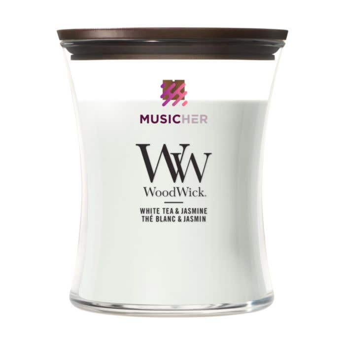 WoodWick White Tea & Jasmine Medium Candle